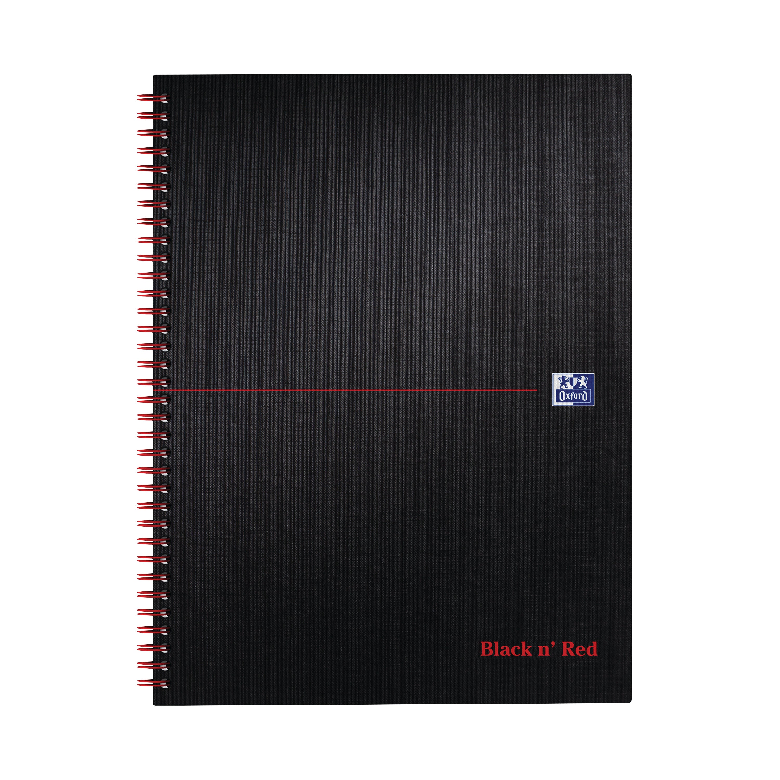 Black n' Red Wirebound Smart Ruled Hardback Notebook 140 Pages A4+ – (Pack of 5)