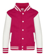 Just Hoods by AWDis Kids Varsity Jacket - JH043B - thumbnail 5