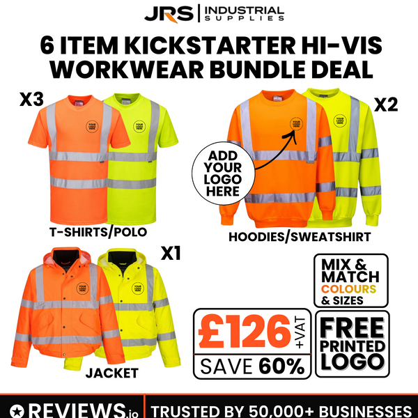 6 Item Kickstarter Hi-Vis Printed Workwear Bundle