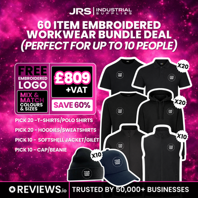 60 Item Embroidered/Printed Workwear Bundle Deal