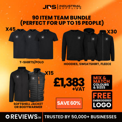 90 Item Embroidered/Printed Workwear Bundle Deal (Hoodies, Polo, Jackets & Gilet)