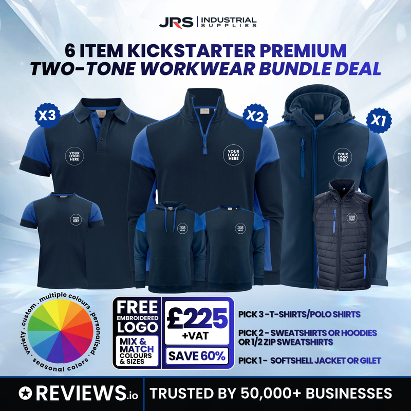 6 Item Kickstarter Premium Embroidered Two-Tone Workwear Bundle Deal