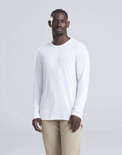 Just Tees Long Sleeve Tri-Blend T - JT002M
