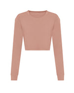 Just Tees Womens Long Sleeve Cropped T - JT016M - thumbnail 2