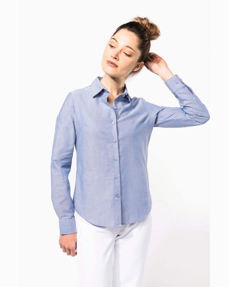 Kariban Ladies Long Sleeve Oxford Shirt - KB534M