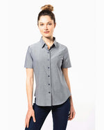 Kariban Ladies Short Sleeve Oxford Shirt - KB536M - thumbnail 1