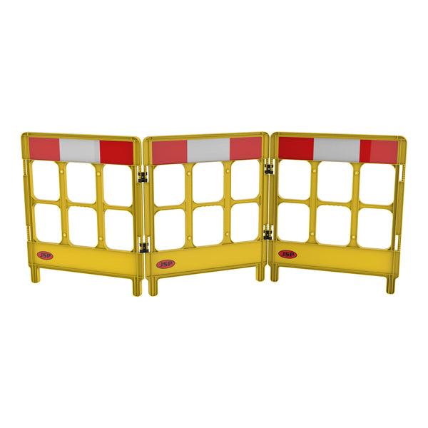 JSP Workgate 3 Gate with Reflectives - Yellow