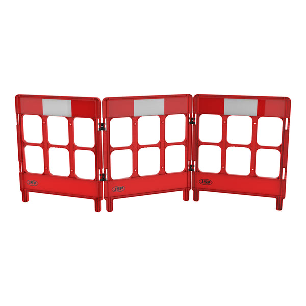 JSP Workgate 3 Gate with Reflectives - Red