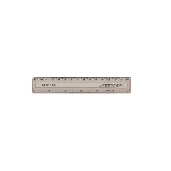 Q-connect Acrylic Shatter Resistant Ruler 15cm Clear – (Pack of 10)