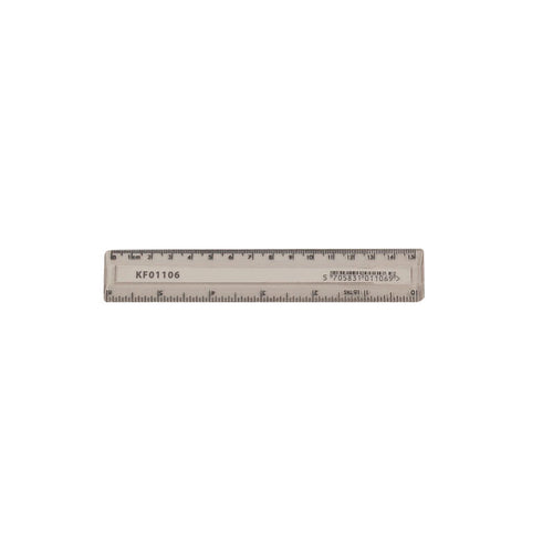 Q-connect Acrylic Shatter Resistant Ruler 15cm Clear – (Pack of 10)