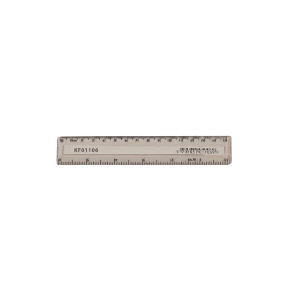 Q-connect Acrylic Shatter Resistant Ruler 15cm Clear – (Pack of 10)