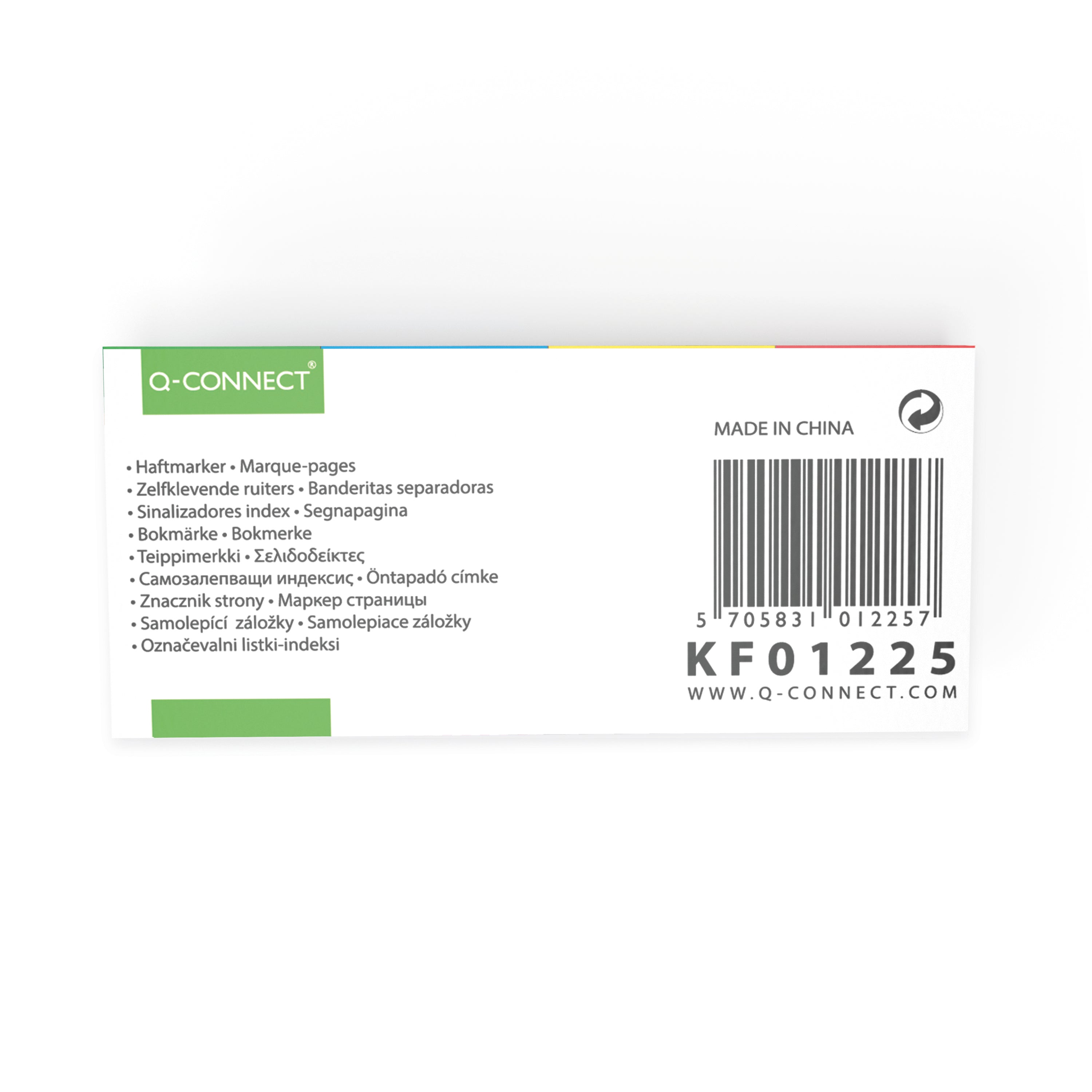 Q-connect Quick Tabs 25x45mm 40 Tabs 4 Pads Clear/Assorted  (Pack of 160)