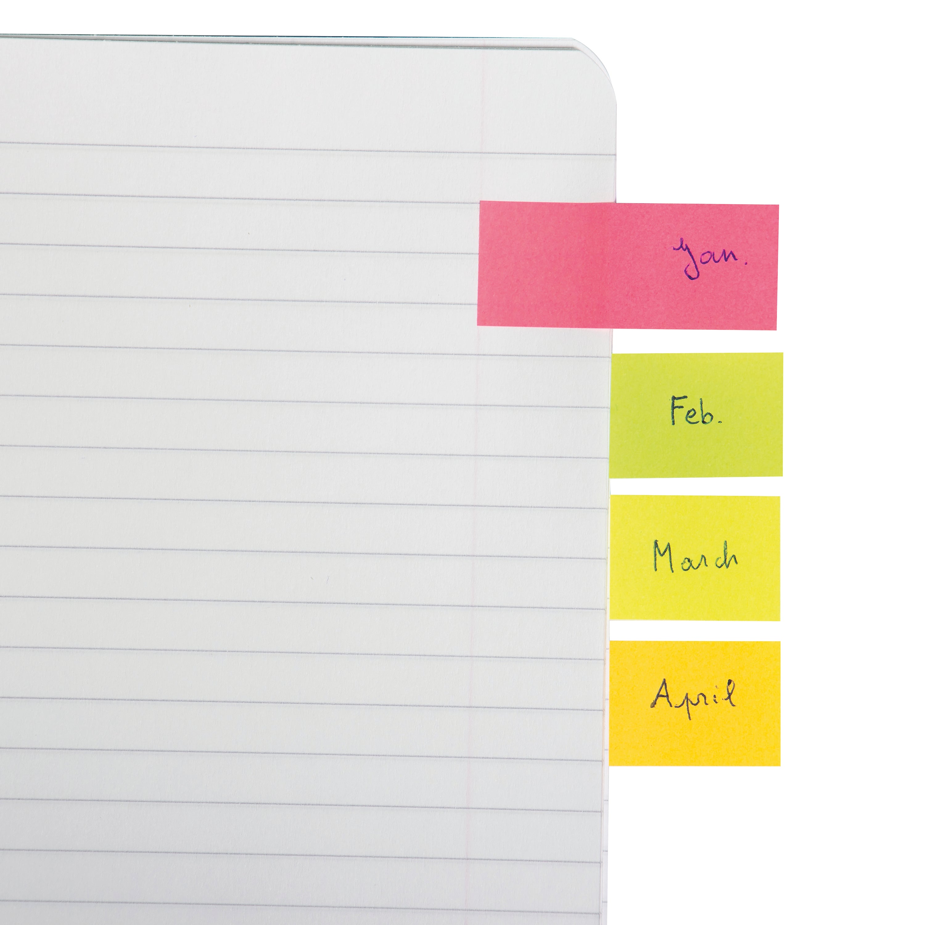 Q-connect Quick Tabs 20x50mm 50 Tabs 4 Pads Neon  (Pack of 200)