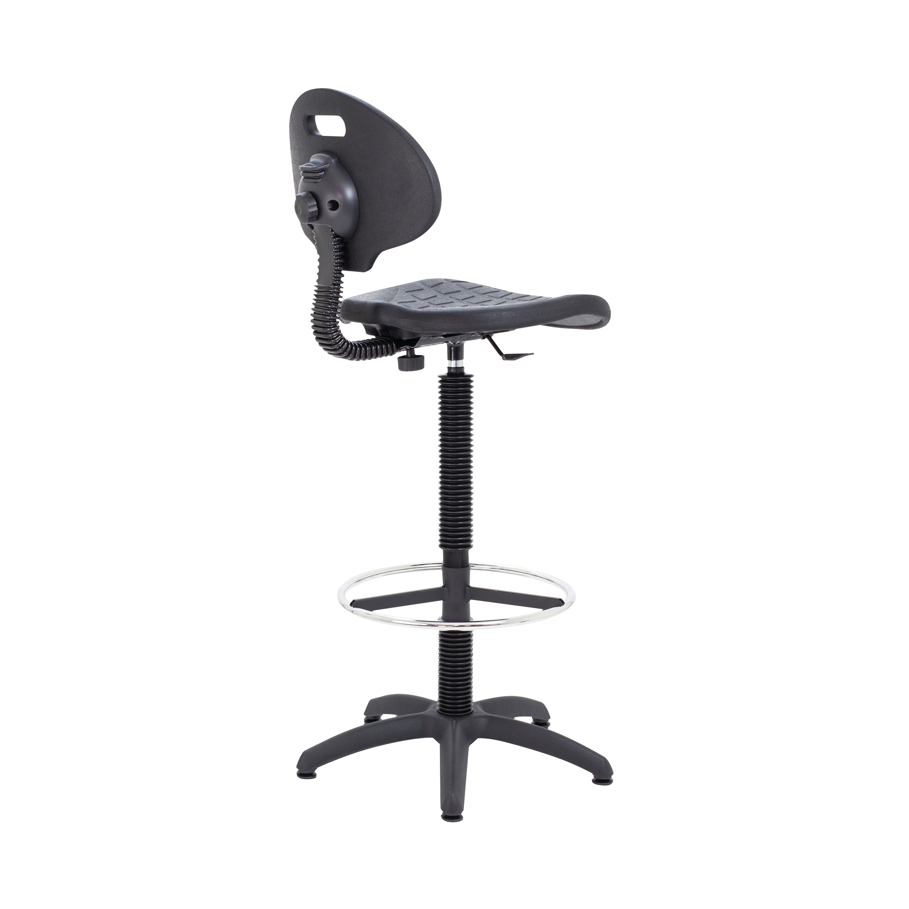 Jemini Draughtsman Chair 600x600x1090-1220mm Black Kf017052