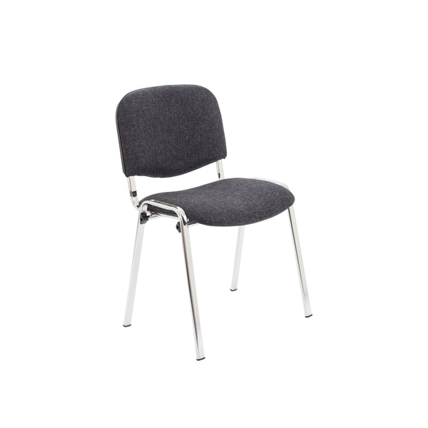 Jemini Ultra Multipurpose Stacking Chair 532x585x805mm Charcoal/chrome Kf03350