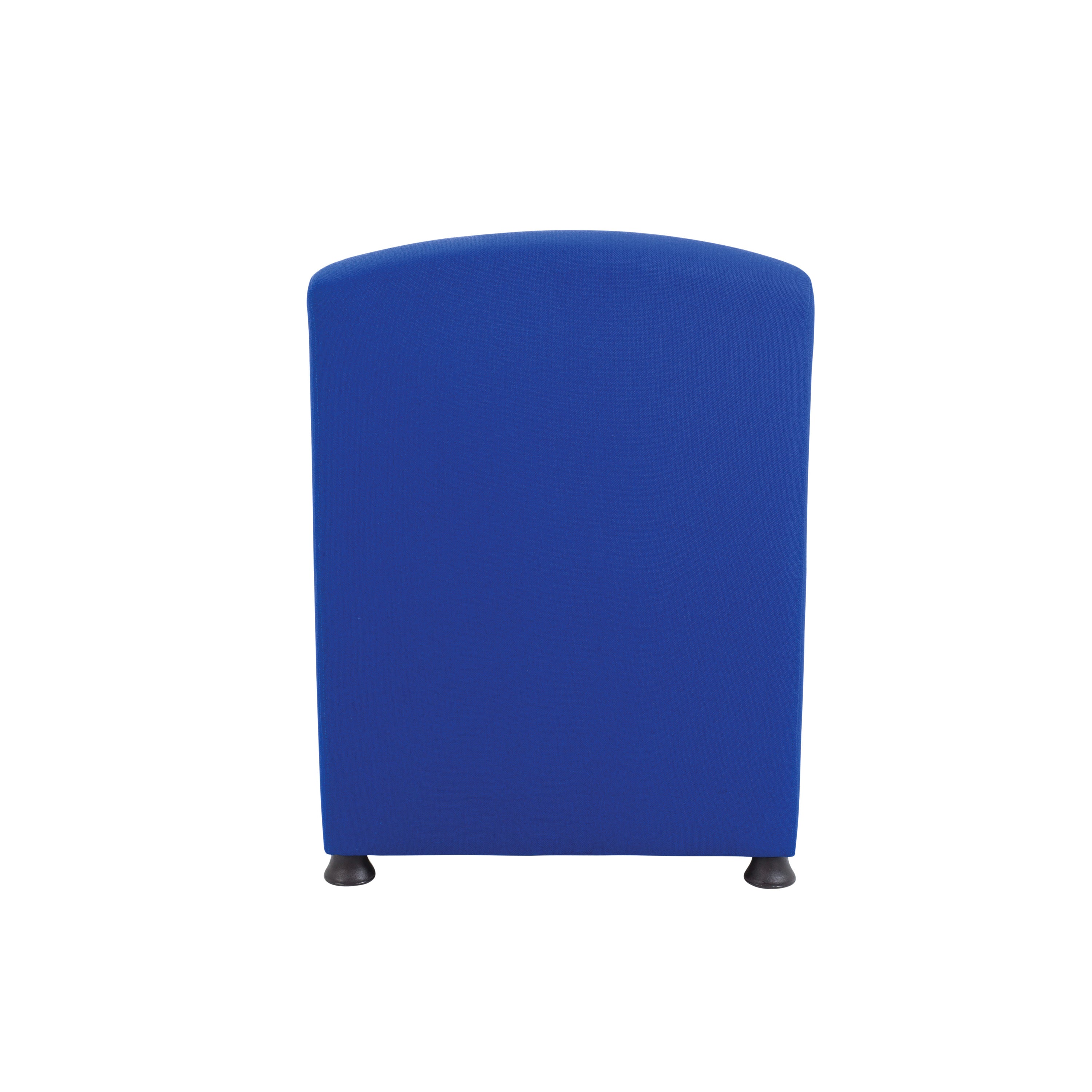 A pair of blue Arista reception chairs showing their modular, interlocking capability.