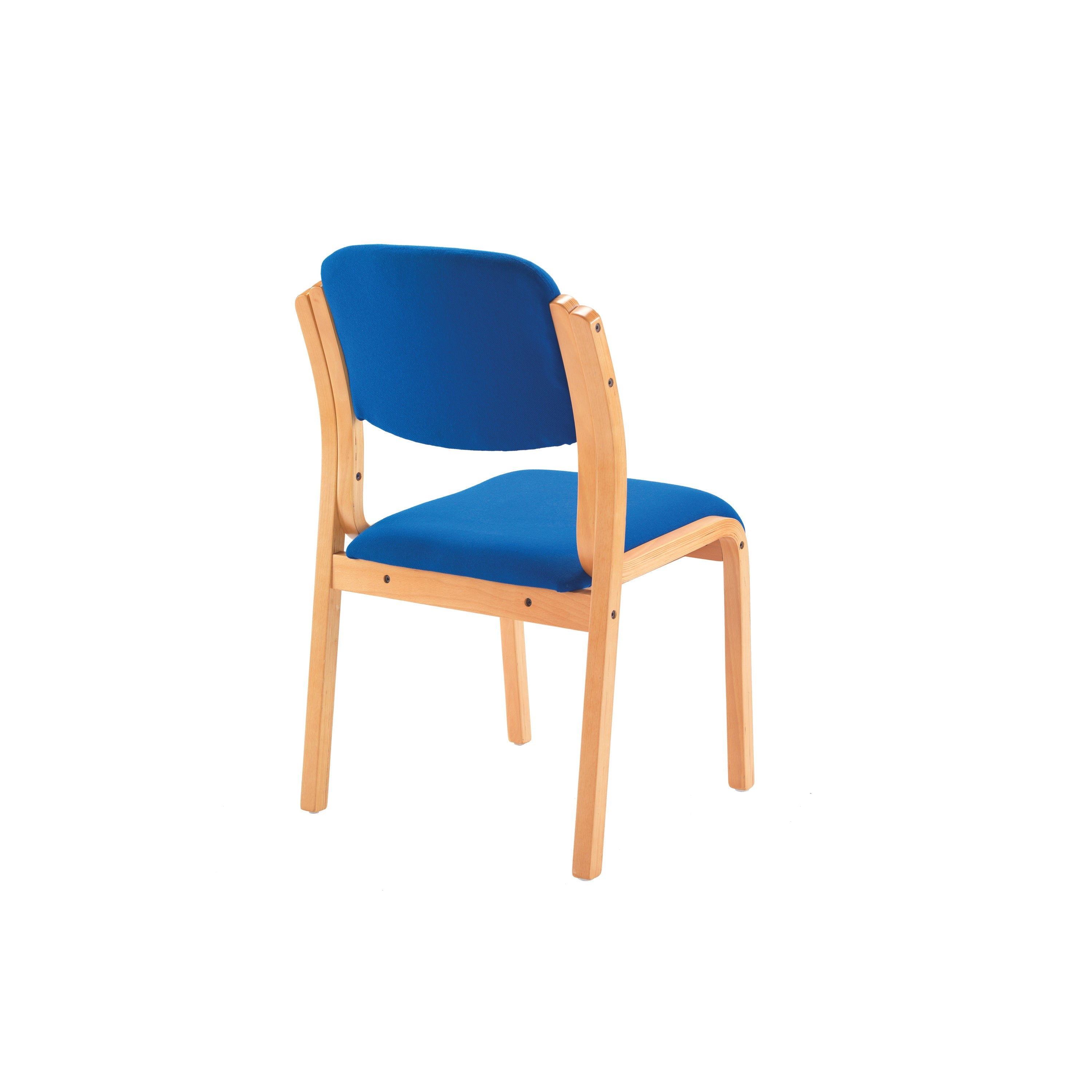 Jemini Wood Frame Side Chair No Arms 640x640x845mm Blue Kf03512