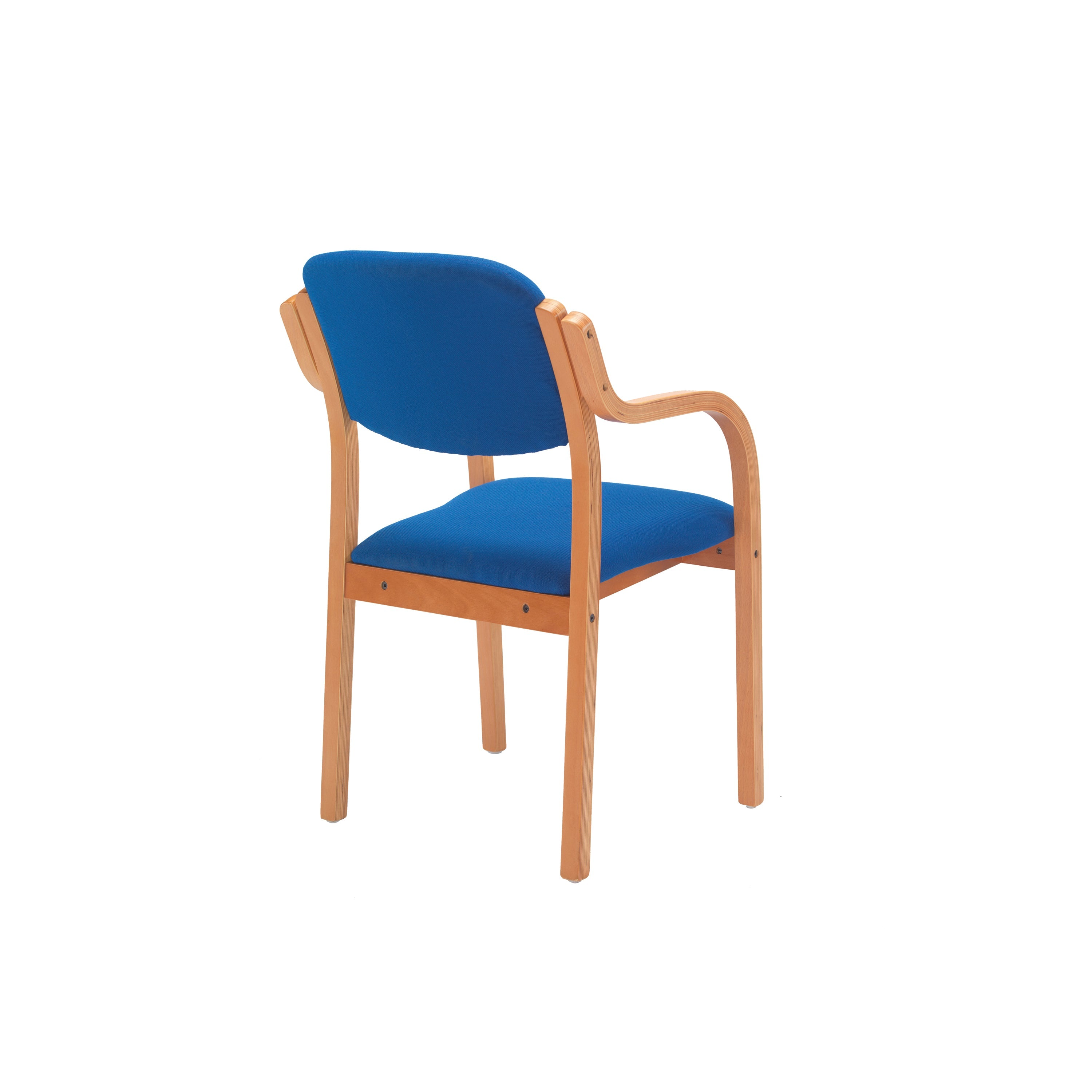 Jemini Wood Frame Chair With Arms 700x700x850mm Blue Kf03514