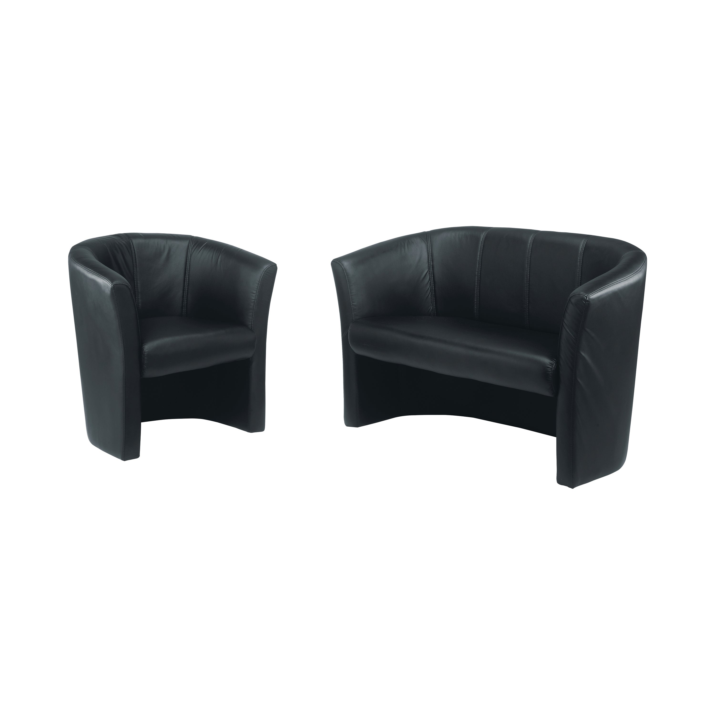 A shot emphasizing the strong construction and clean lines of the Avior tub chair.
