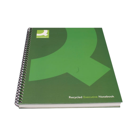 Q-Connect Recycled Wirebound Notebook A5 Green  (Pack of 3)