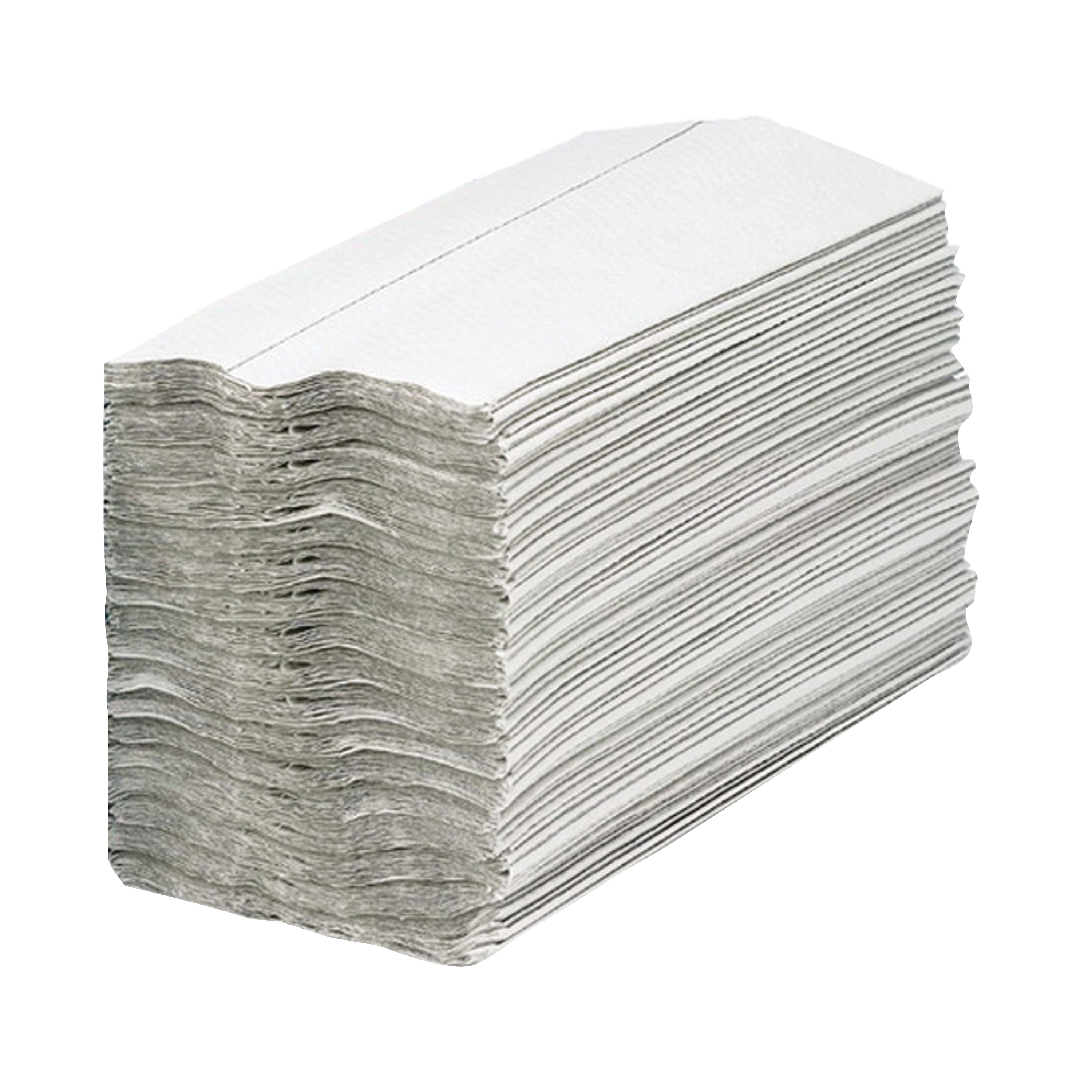 A pack of 2880 white 1-ply C-fold 2Work hand towels.