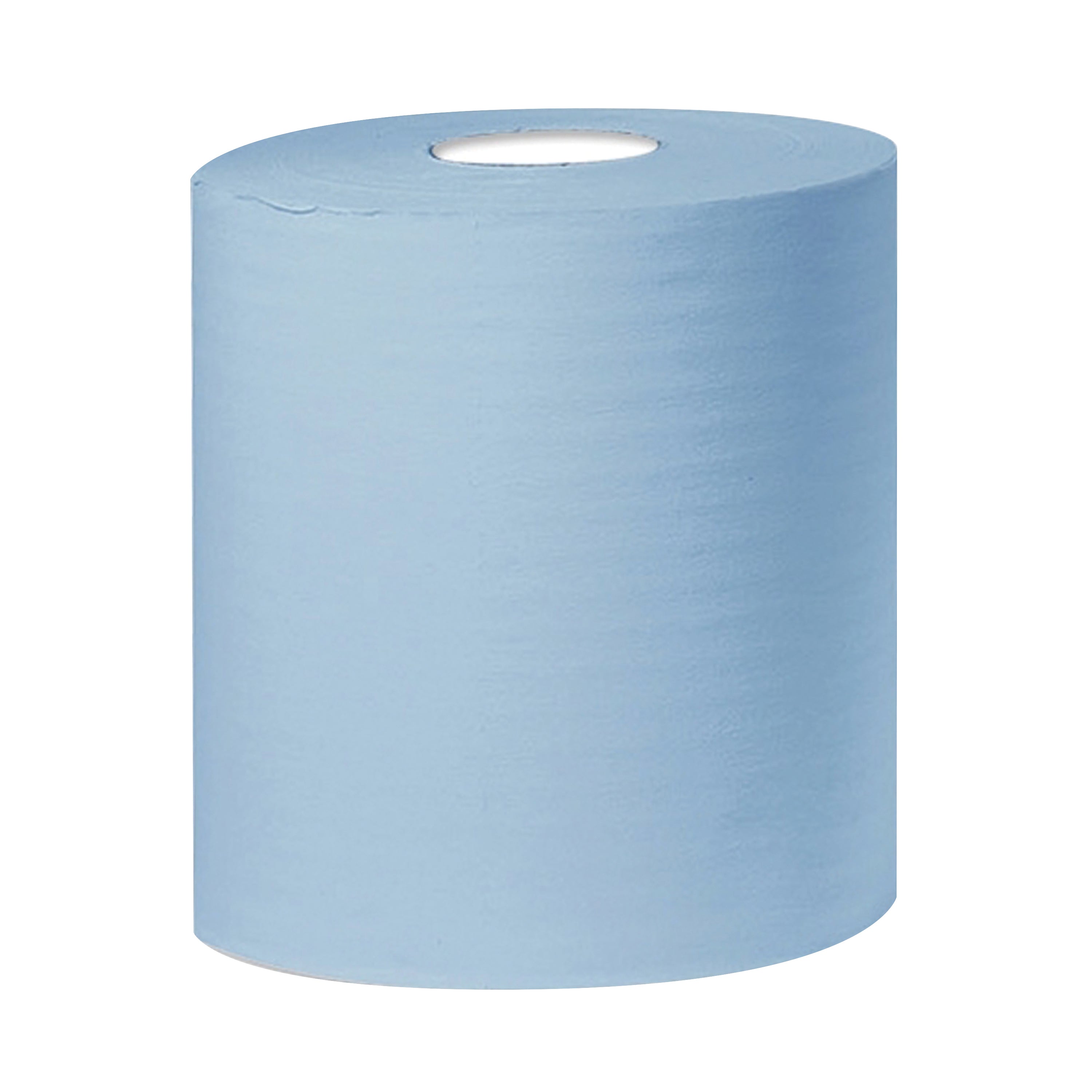 A pack of 6 blue 2-ply 2Work centrefeed rolls.