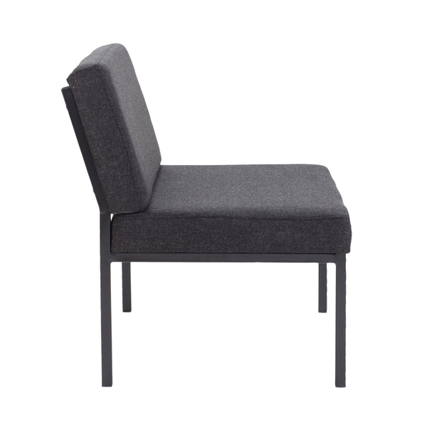 Jemini Reception Chair 520x670x800mm Charcoal Kf04010
