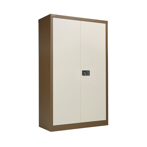 Jemini 2 Door Storage Cupboard Metal 420x960x1810mm Coffee/Cream KF08082