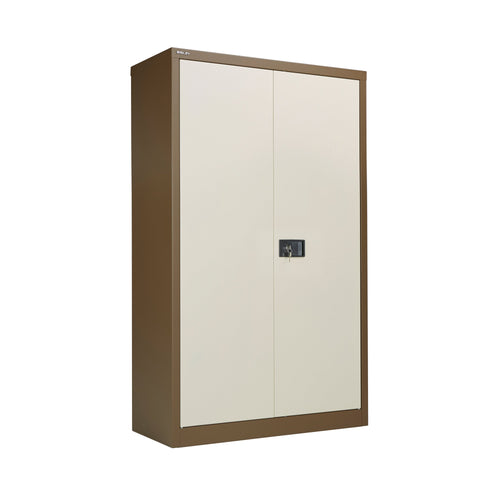 Jemini 2 Door Storage Cupboard Metal 420x960x1810mm Coffee/cream Kf08082
