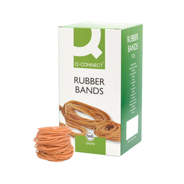 Q-CONNECT Rubber Bands No.18 76.2 X 1.6mm 500g  (Pack of 1)