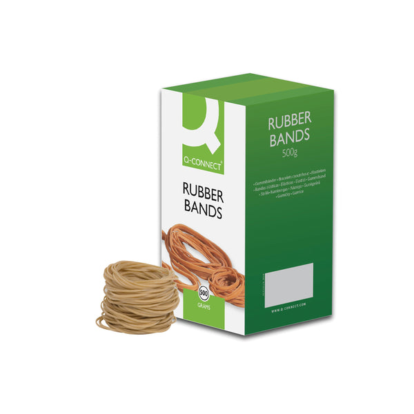 Q-CONNECT Rubber Bands No.19 88.9 X 1.6mm 500g  (Pack of 1)