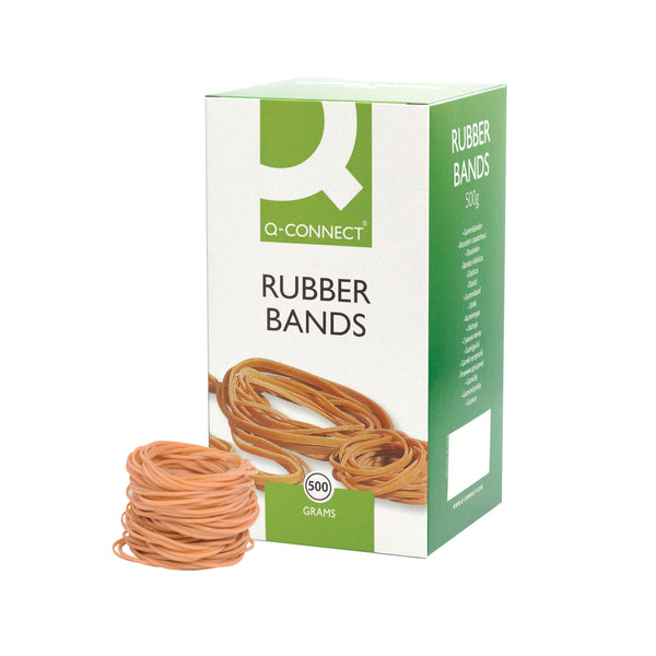 Q-CONNECT Rubber Bands No.19 88.9 X 1.6mm 500g  (Pack of 1)