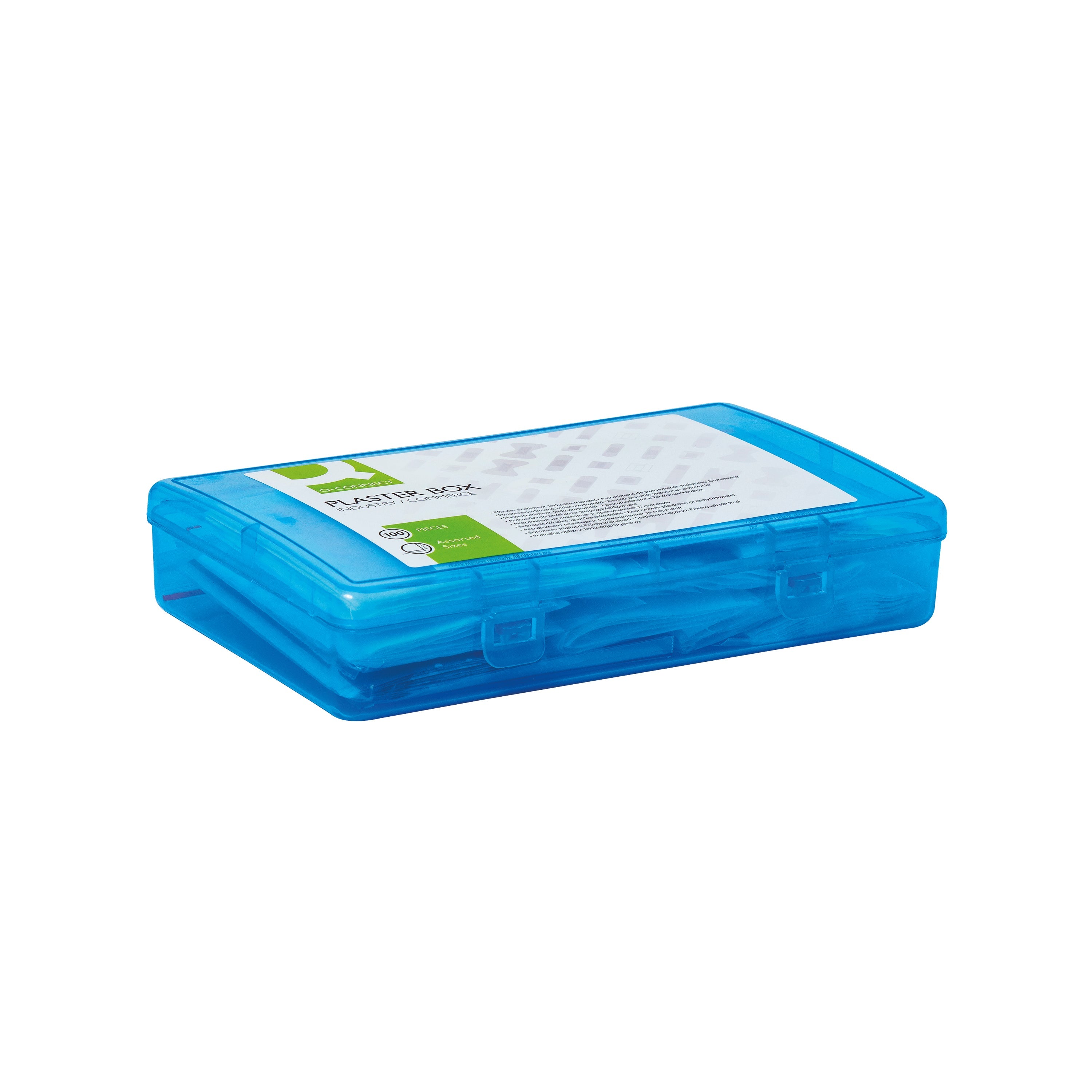 Q-connect Reclosable Plaster Box Assorted Plasters (pack Of 100) Kf14628