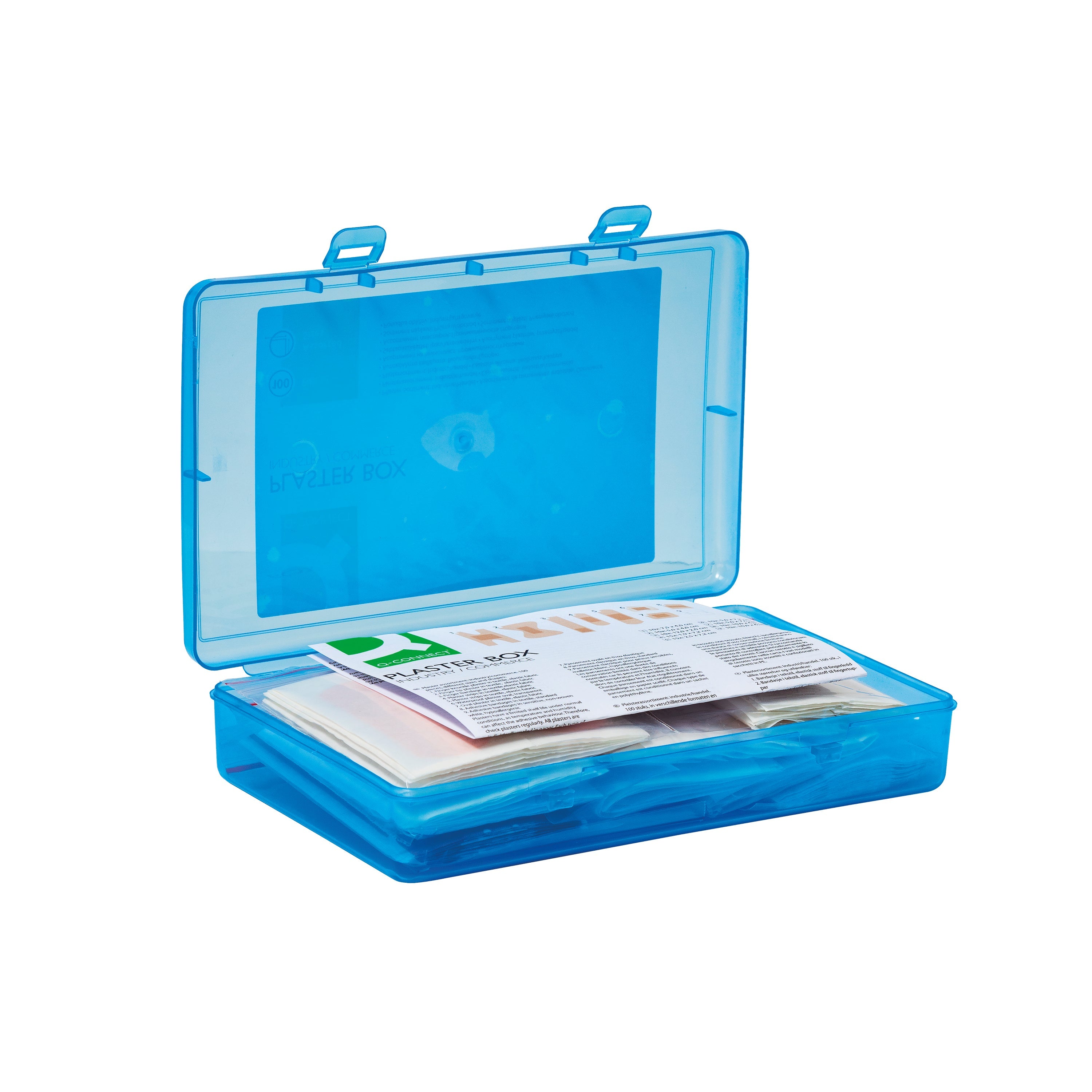 Q-connect Reclosable Plaster Box Assorted Plasters (pack Of 100) Kf14628
