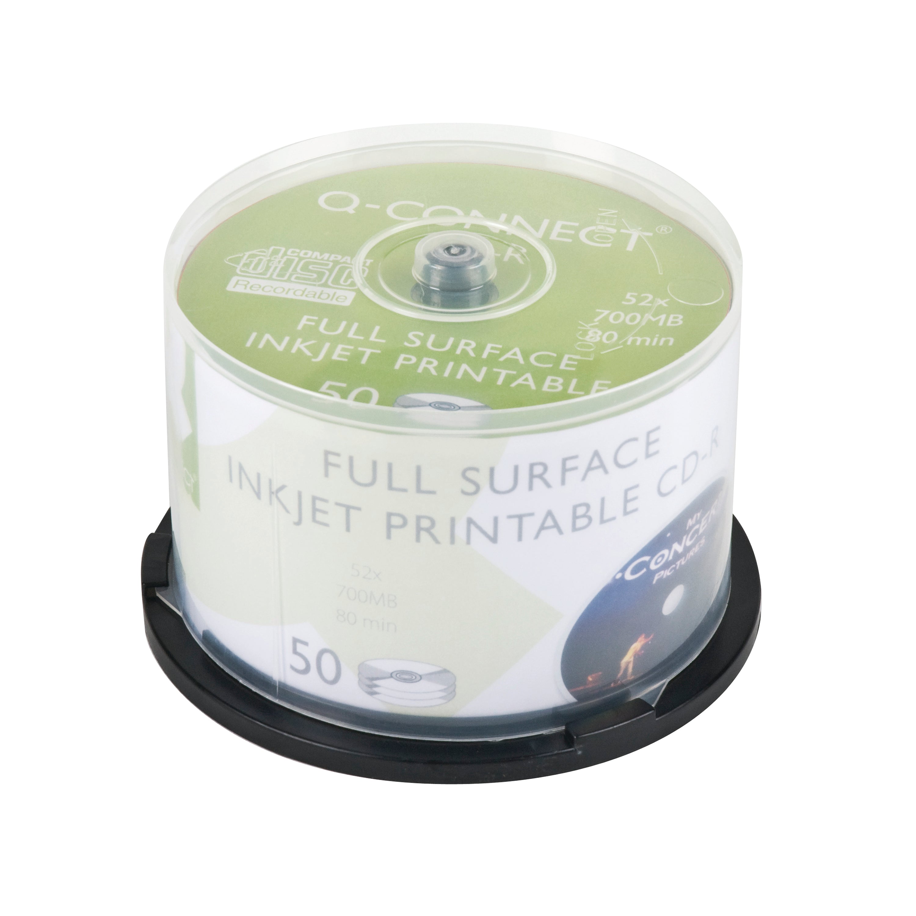 Q-connect Inkjet Printable Cd-r Discs 52x (50 Pack) Kf18020