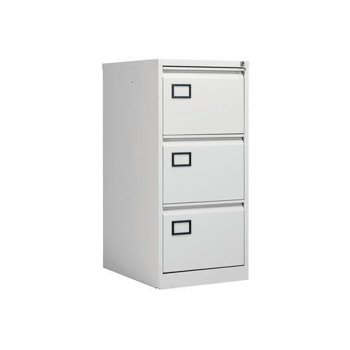Jemini 3 Drawer Filing Cabinet 470x622x1016mm Light Grey Kf20043