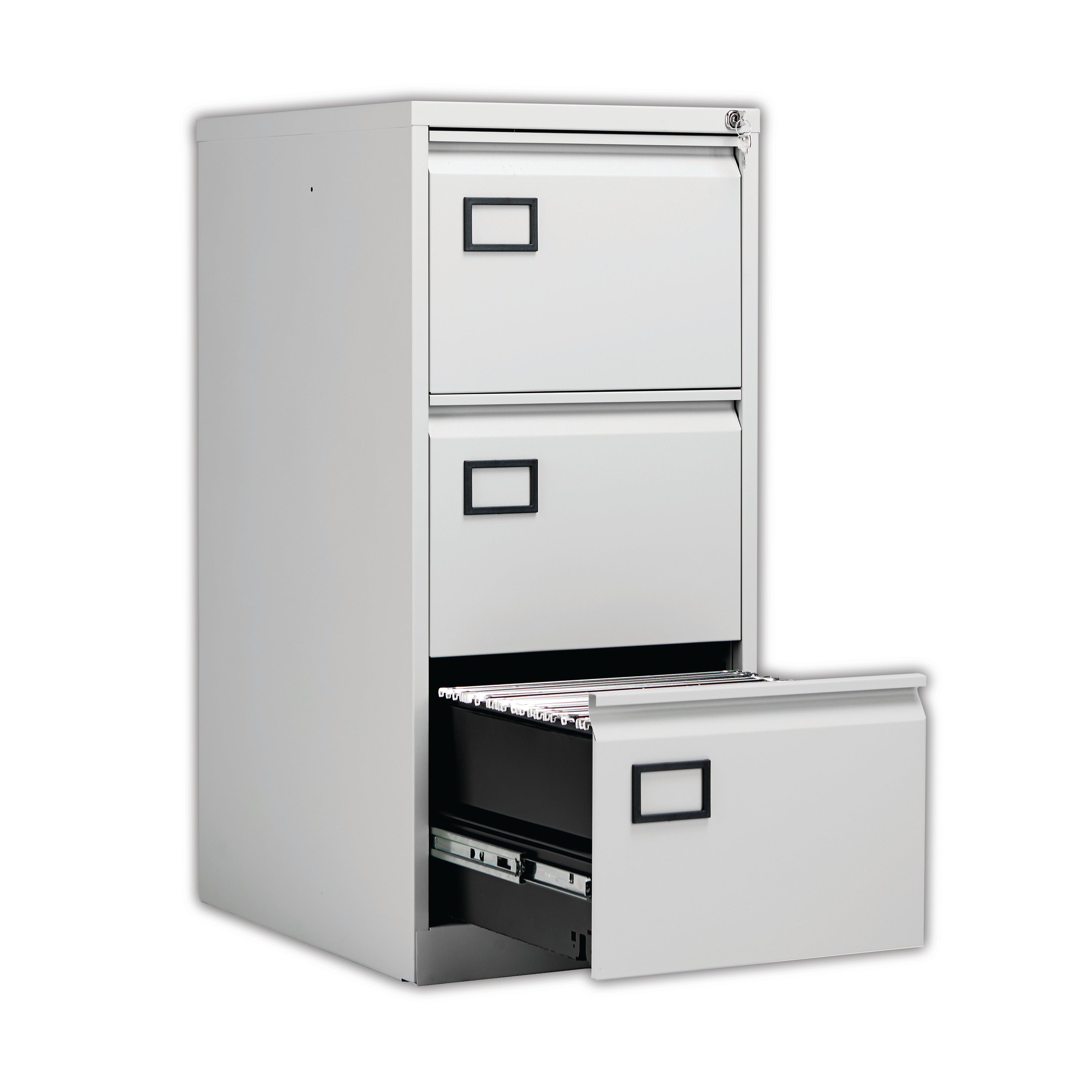 Jemini 3 Drawer Filing Cabinet 470x622x1016mm Light Grey Kf20043