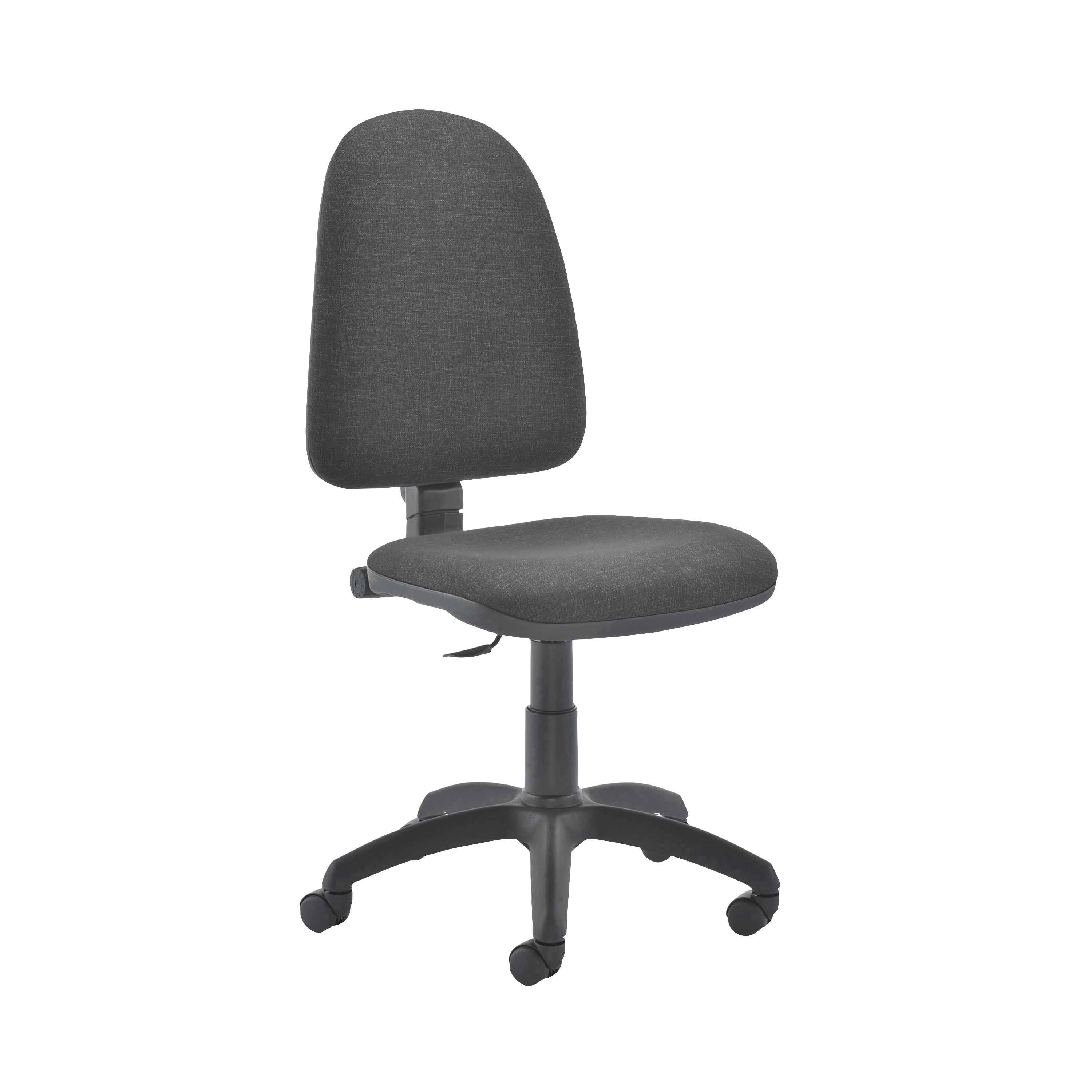 Jemini High Back Operator Chair 600x600x1000-1130mm Charcoal Kf50172