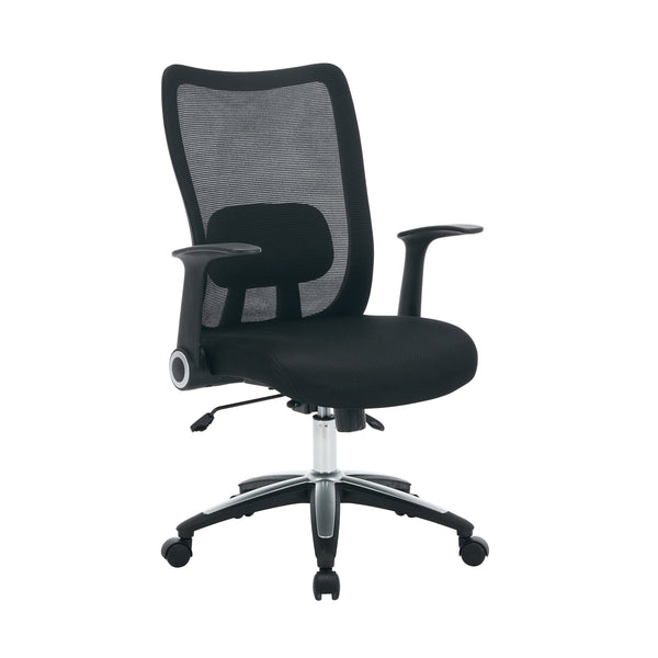 Jemini Zumo Mesh Back Chair With Folding Arms Black/black Kf70318