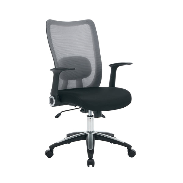 Jemini Zumo Mesh Back Chair With Folding Arms Black/grey Kf70319