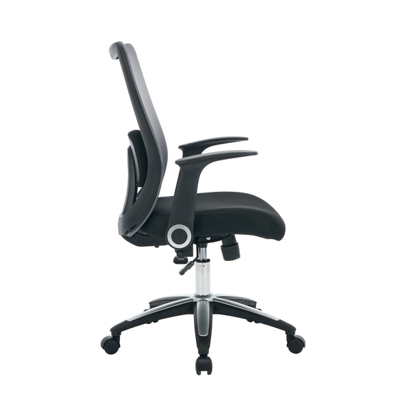 Jemini Zumo Mesh Back Chair With Folding Arms Black/grey Kf70319