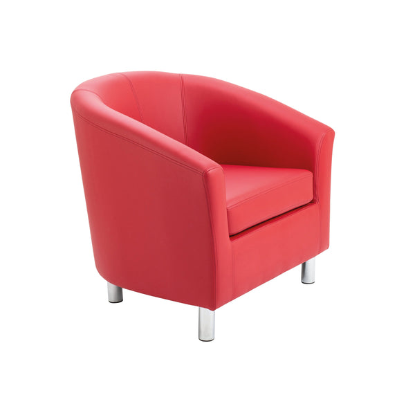 Jemini Tub Polyurethane Armchair Red Kf70352