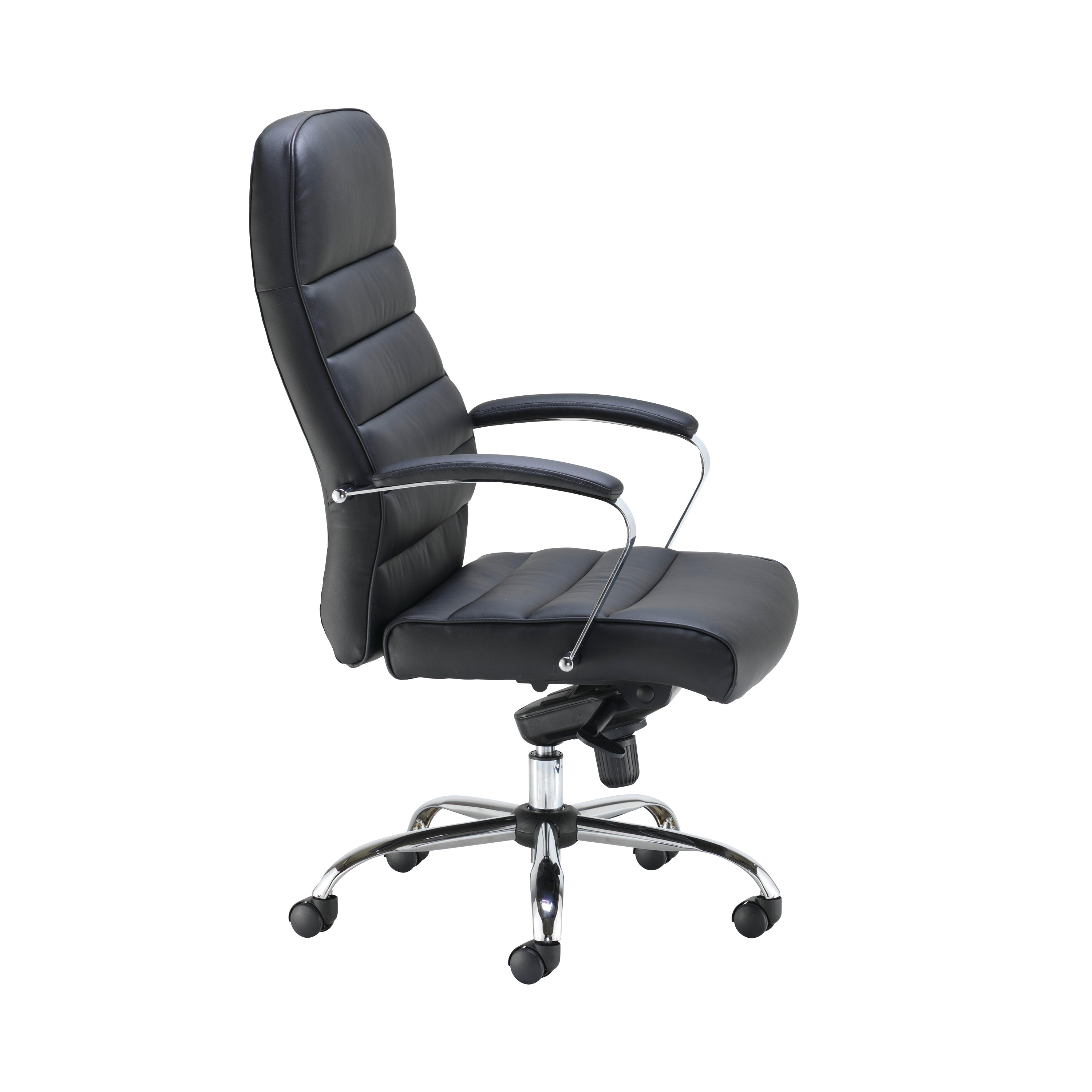 Jemini Ares High Back Executive Chair 690x690x1145-1200mm Leather Look Black Kf71521