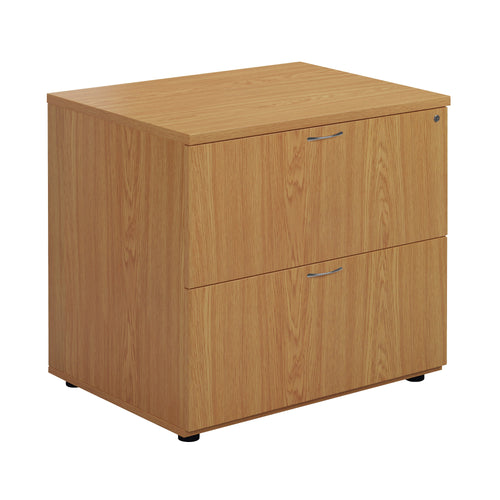 Jemini 2 Drawer Desk Side Filing Cabinet 800x600x730mm Nova Oak Kf71529