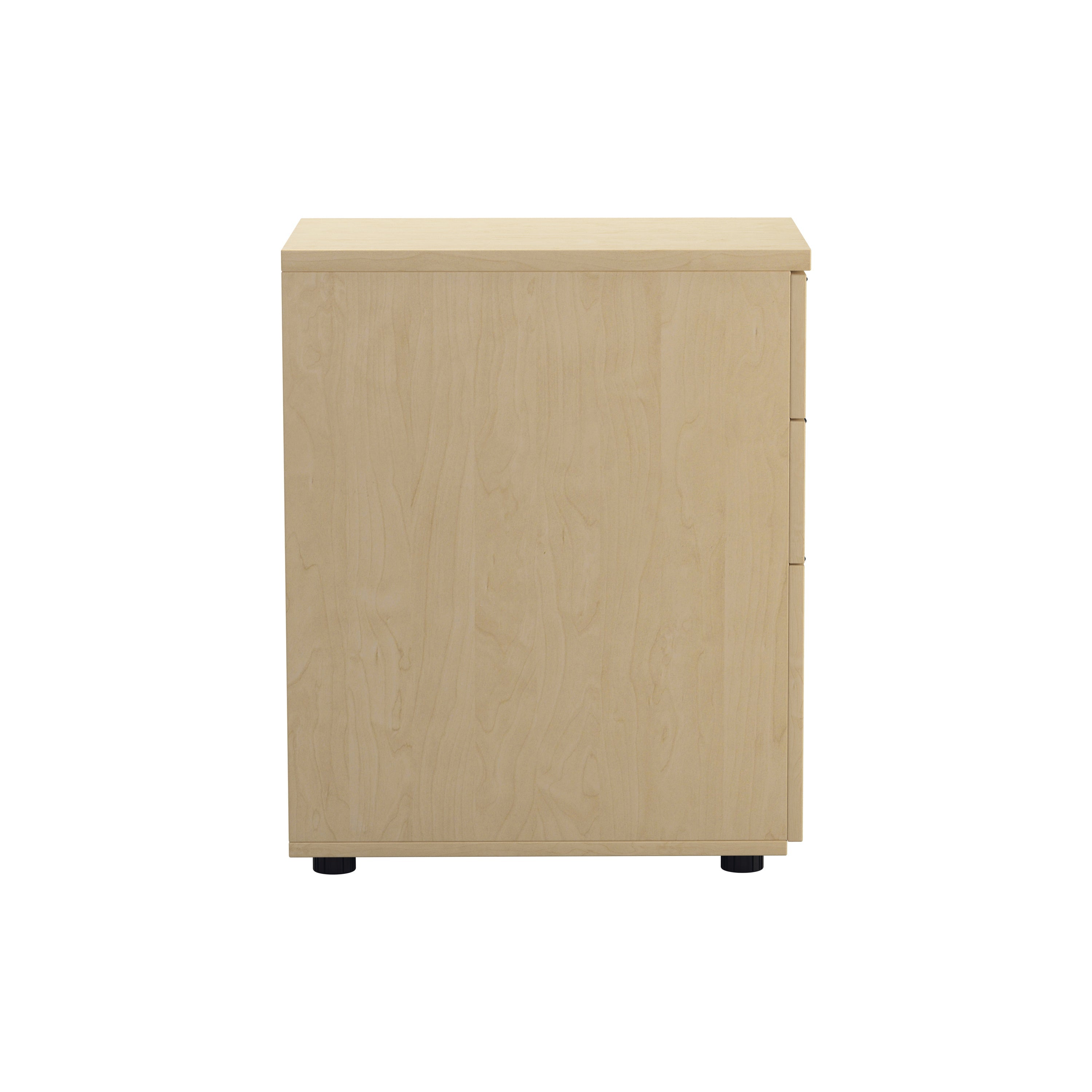 Jemini 3 Drawer Desk High Pedestal 404x600x730mm Maple Kf72071