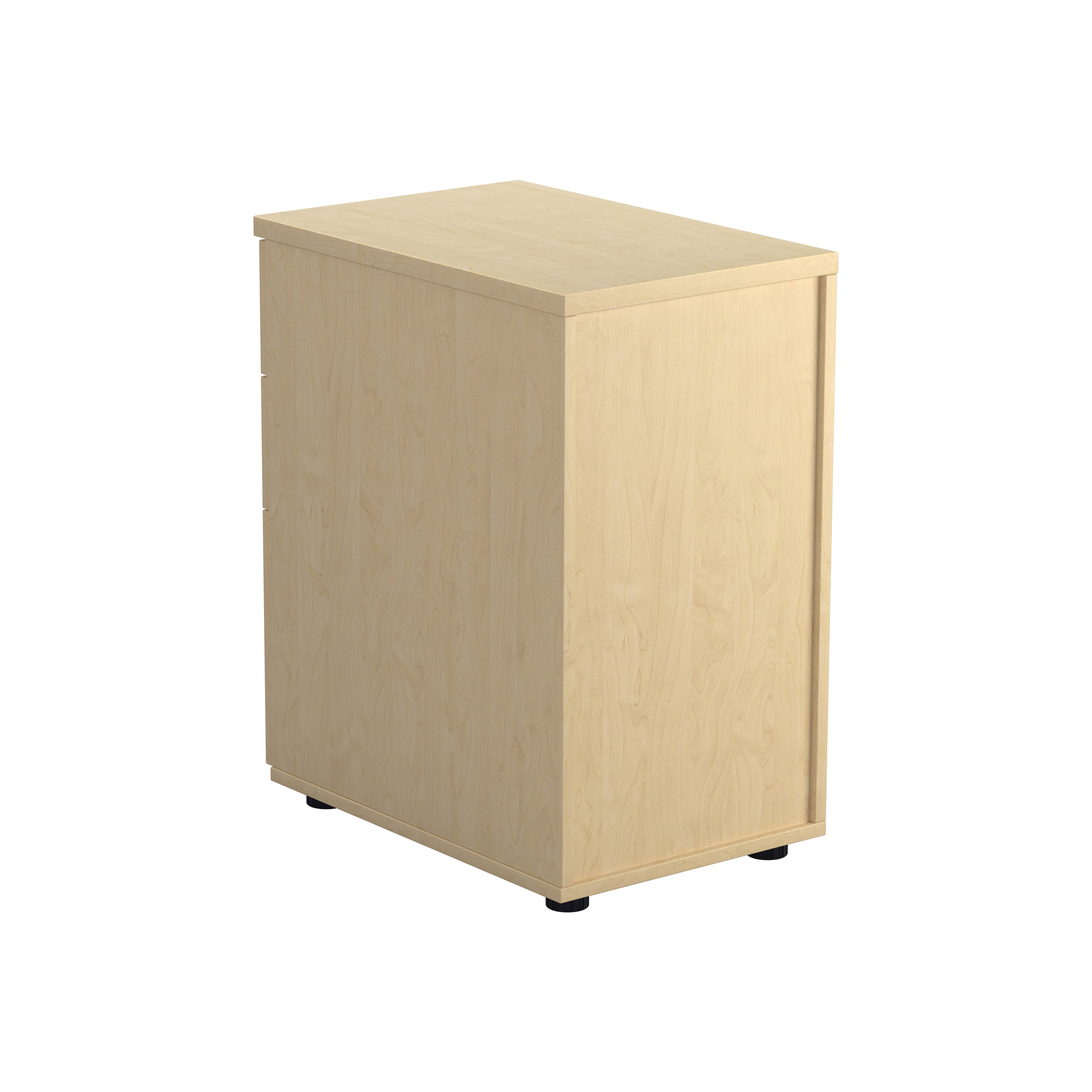 Jemini 3 Drawer Desk High Pedestal 404x600x730mm Maple Kf72071