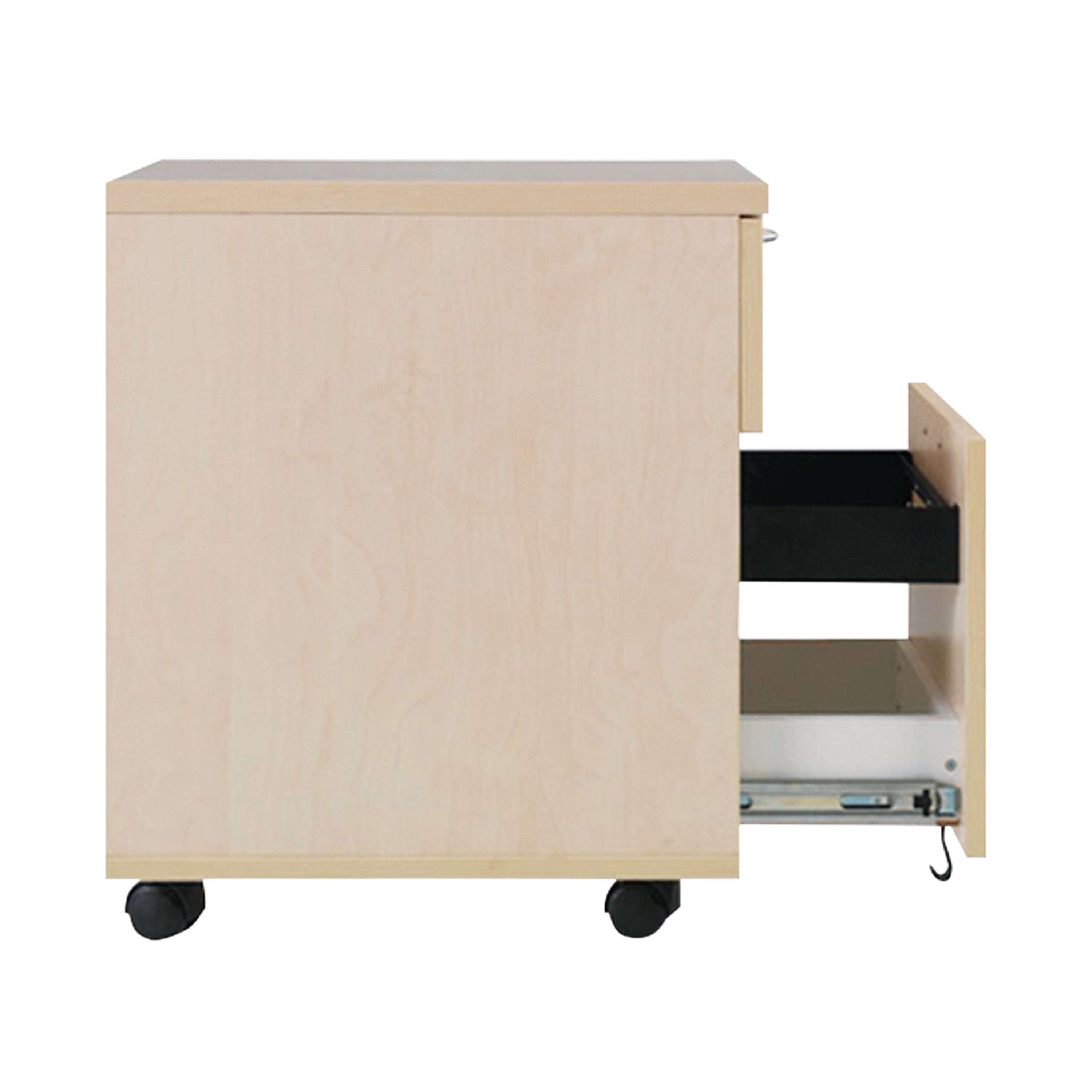 Jemini 2 Drawer Mobile Pedestal 404x500x595mm Maple Kf72083