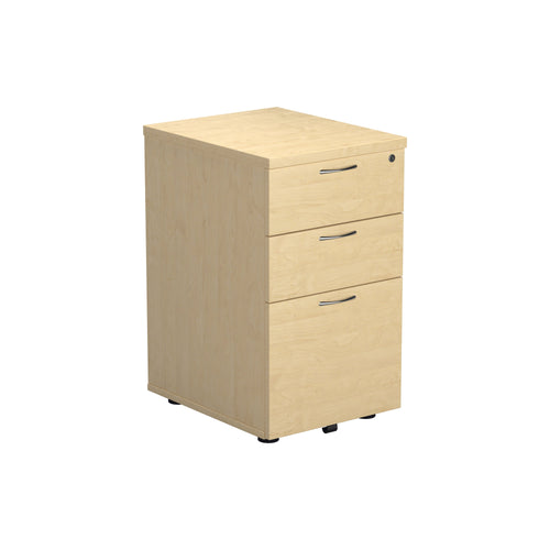Jemini 3 Drawer Under Desk Pedestal 404x500x690mm Maple Kf72089