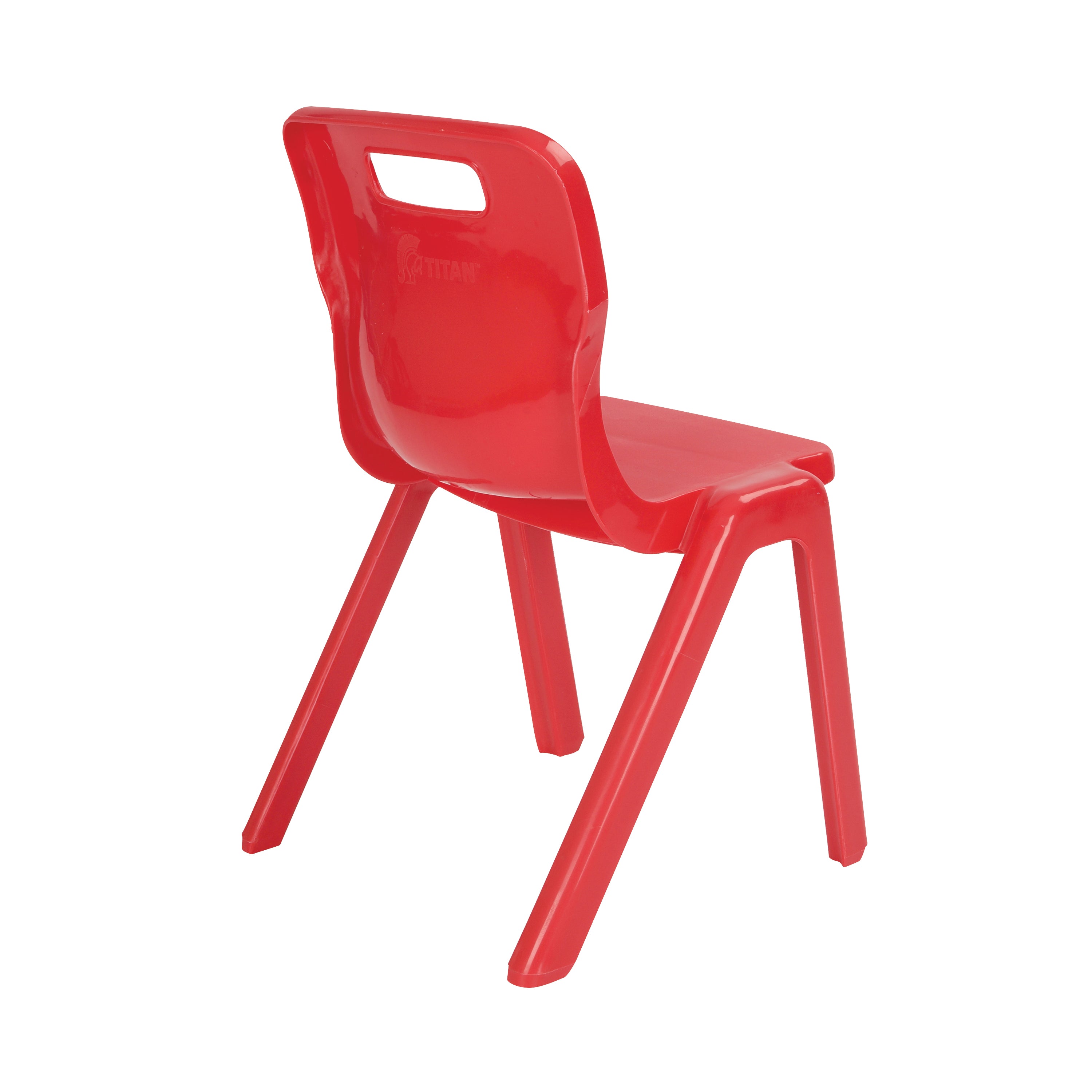 Titan One Piece Classroom Chair 435x384x600mm Red KF72159