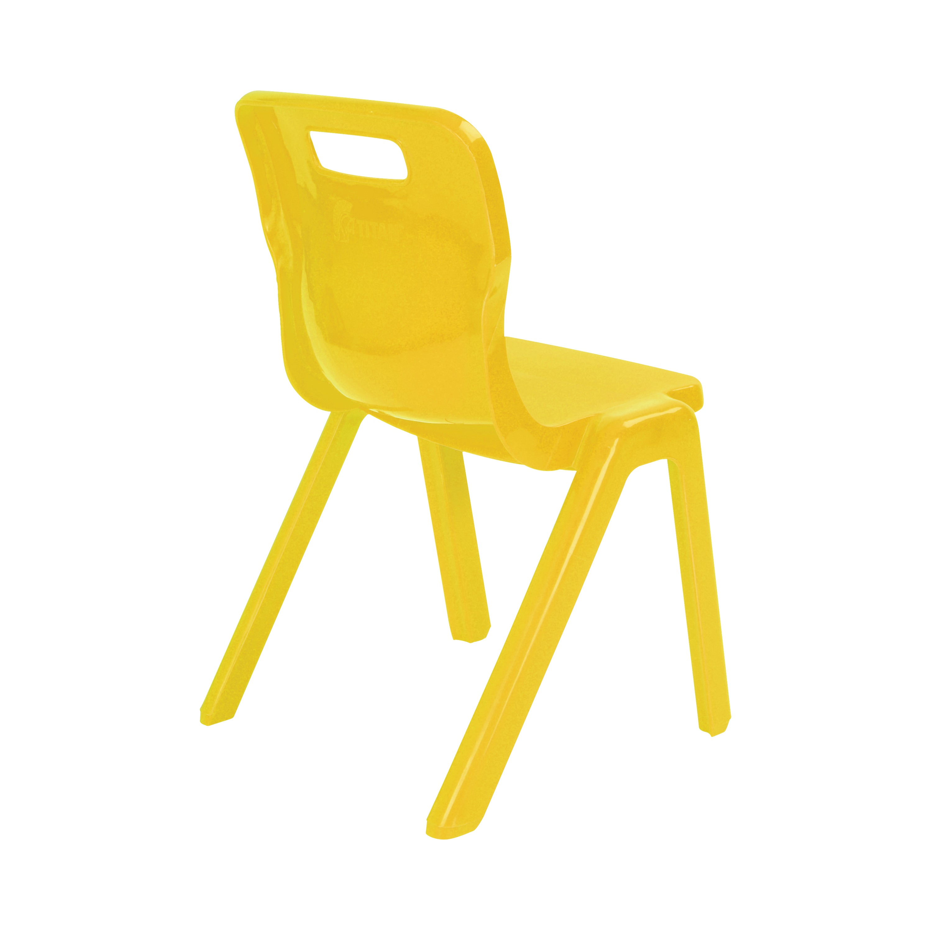 Titan One Piece Classroom Chair 432x408x690mm Yellow KF72168